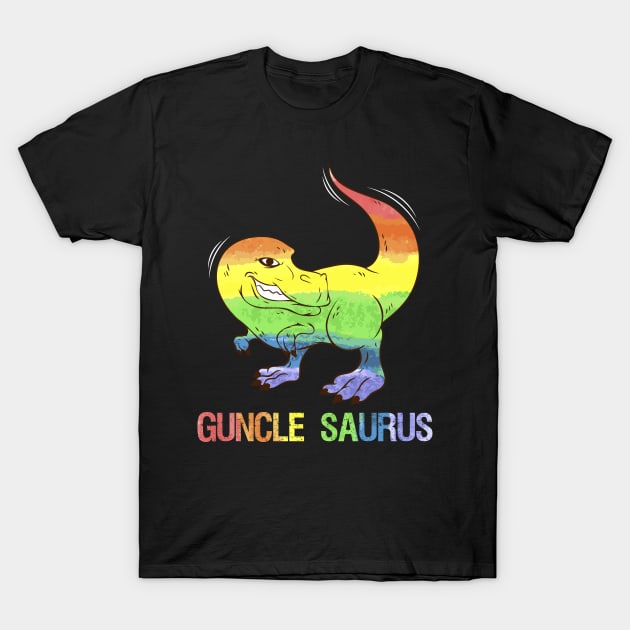 Guncle Saurus Gay Dinosaur Uncle LGBT T-Shirt by Print-Dinner